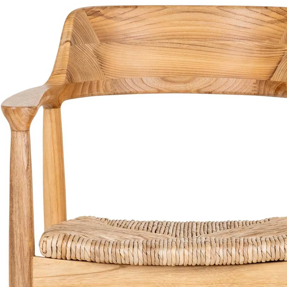 Wohnen Rattanmöbel*Skandi Armlehnenstuhl aus Sungkai Holz - Tilli (2er Set)