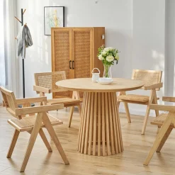 Wohnen Skandinavische Möbel|Küchenstühle*Skandi Armlehnenstuhl in Natur - Forcia