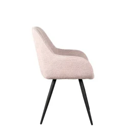 Wohnen Skandi Armlehnenstuhl in Beigegrau Boucle - Olina (2er Set)