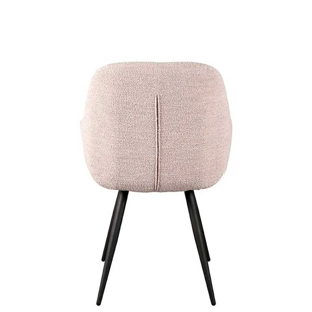 Wohnen Skandi Armlehnenstuhl in Beigegrau Boucle - Olina (2er Set)