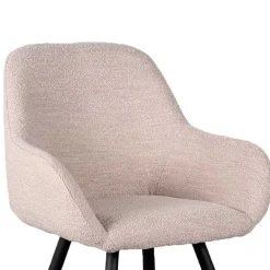 Wohnen Skandi Armlehnenstuhl in Beigegrau Boucle - Olina (2er Set)