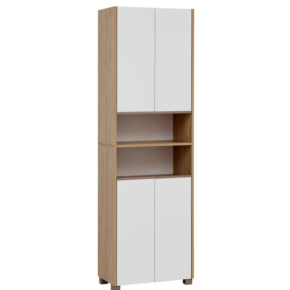 Wohnen Badschränke*Skandi Bad Hochschrank 57 cm breit - Ronya