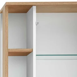 Wohnen Glasmöbel|Skandinavische Möbel*Skandi Badmöbel Set in Weiß - Timur (dreiteilig)
