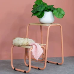 Wohnen Skandi Beistelltisch mit zwei Ablagen - Elhera