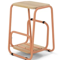 Wohnen Skandi Beistelltisch mit zwei Ablagen - Elhera