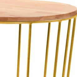 Wohnen Braune Möbel|Küchentische*Skandi Beistelltisch mit runder Tischplatte - Petropa