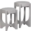 Wohnen Skandi Beistelltische in Grau - Estranon (zweiteilig)