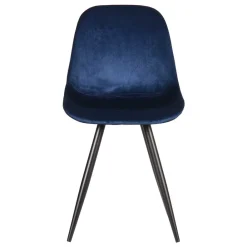 Wohnen Skandinavische Möbel|Küchenstühle*Skandi Design Samtstuhl in Blau - Polar (2er Set)