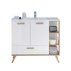 Wohnen Waschtisch|Waschbeckenunterschränke*Skandi Design Waschtisch 101 cm breit - Timur