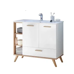 Wohnen Waschtisch|Waschbeckenunterschränke*Skandi Design Waschtisch 101 cm breit - Timur