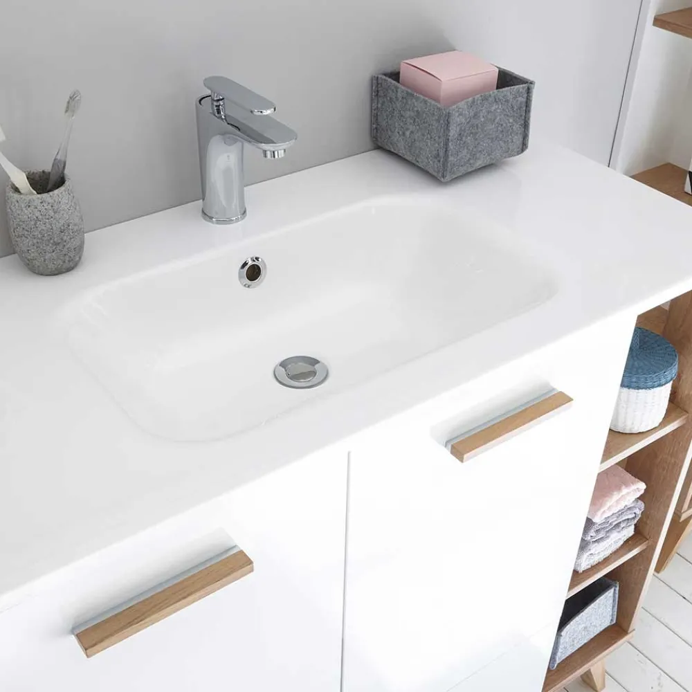 Wohnen Waschtisch|Waschbeckenunterschränke*Skandi Design Waschtisch 101 cm breit - Timur