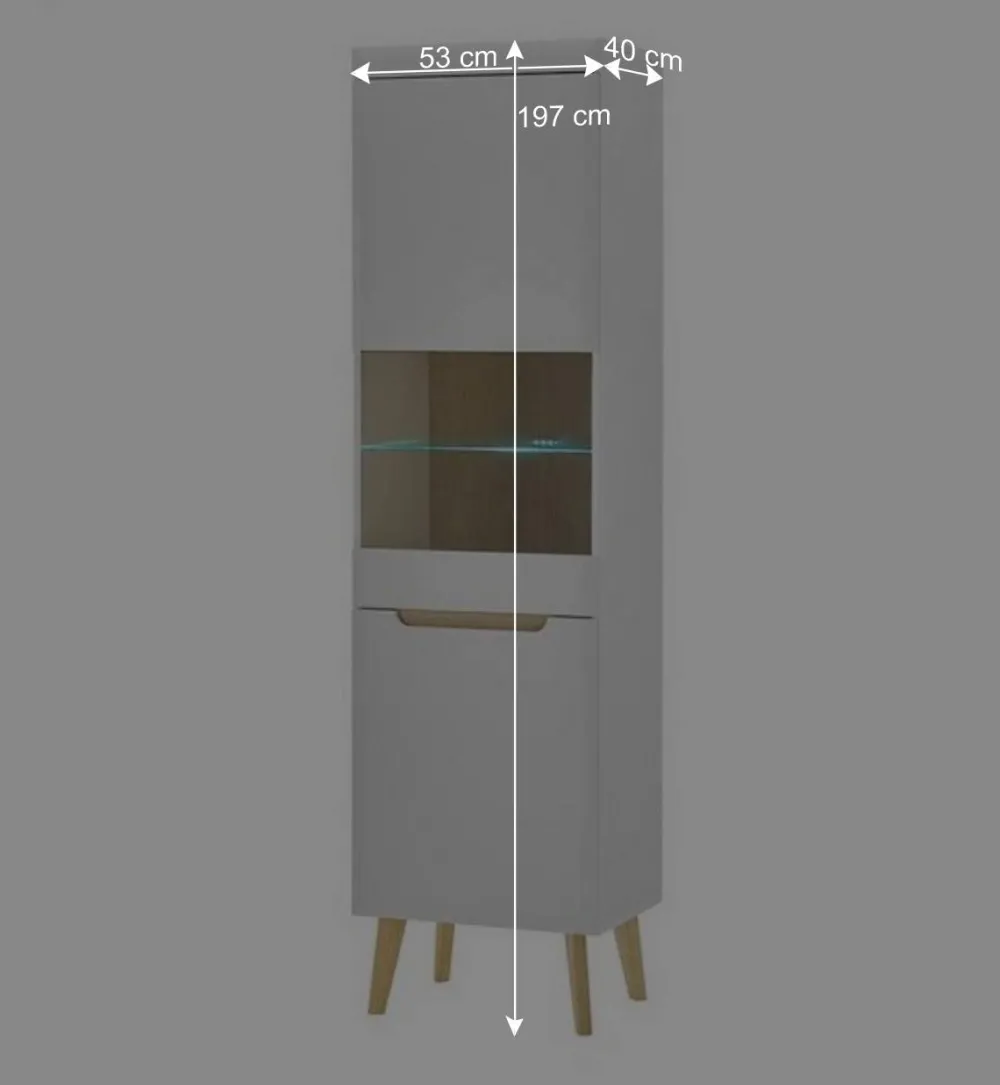 Wohnen Skandi Designmöbel Wohnwand Set - Ginko (vierteilig)