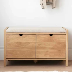 Wohnen Skandi Dielenbank mit zwei Schubladen - Pastranac