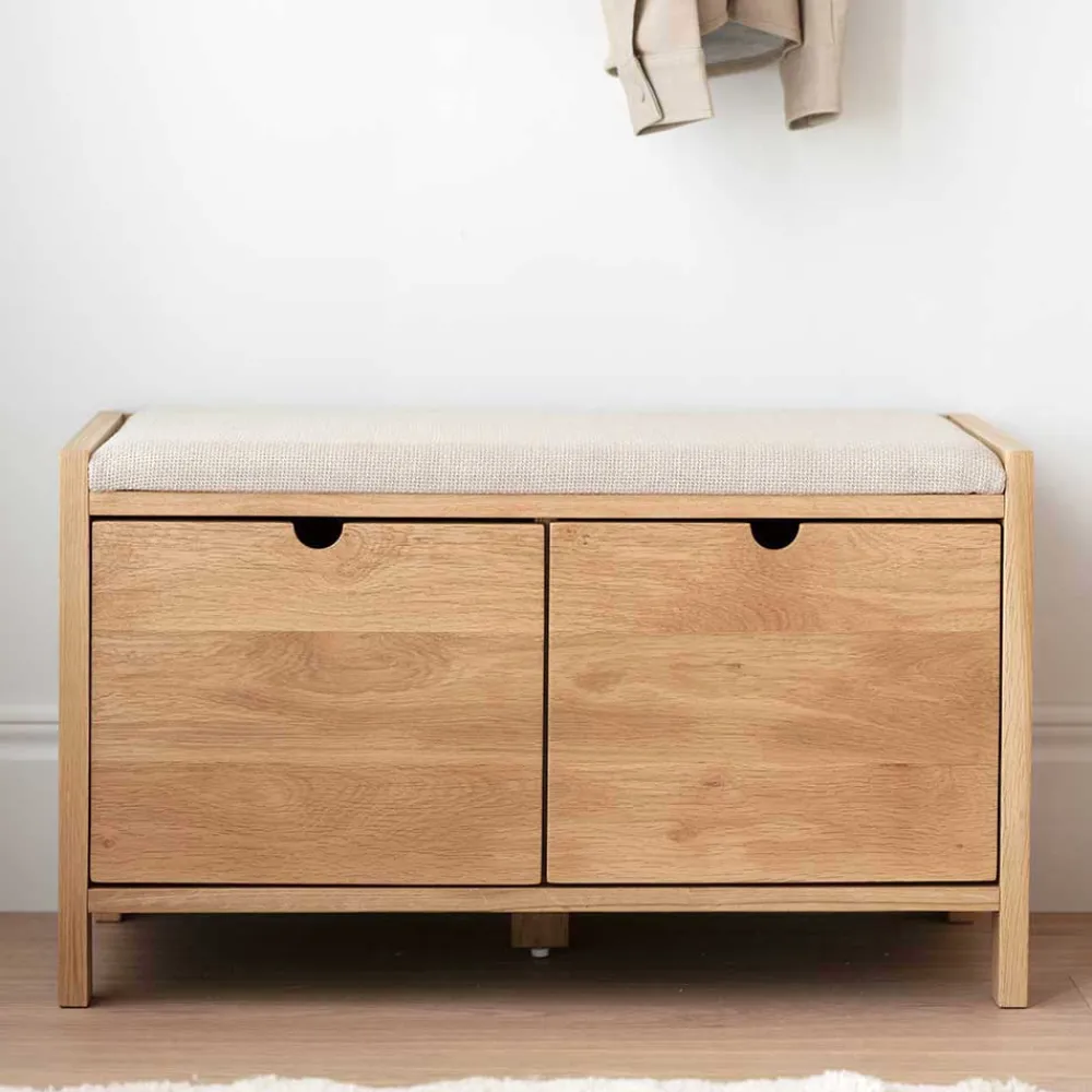 Wohnen Skandi Dielenbank mit zwei Schubladen - Pastranac