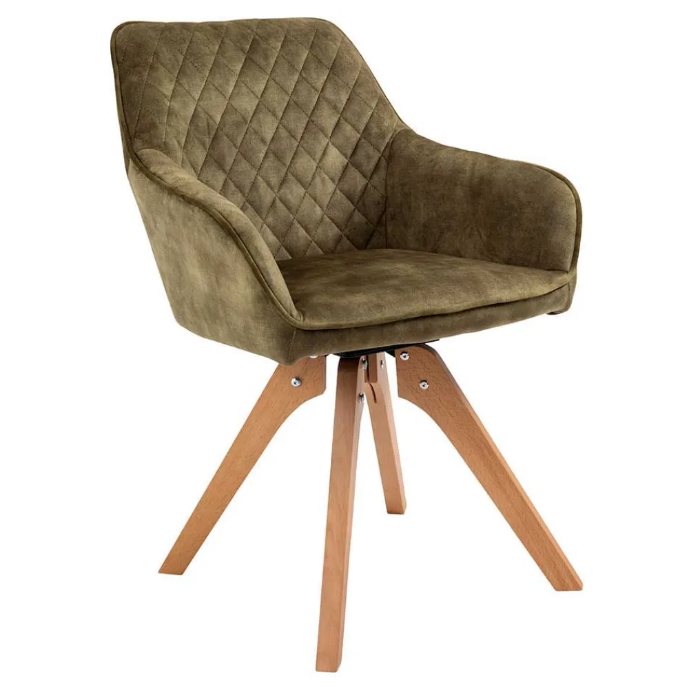 Wohnen Skandinavische Möbel|Küchen-Essgruppen*Skandi Essgruppe mit Samtstühlen - Inizio (siebenteilig)