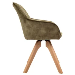 Wohnen Skandinavische Möbel|Küchen-Essgruppen*Skandi Essgruppe mit Samtstühlen - Inizio (siebenteilig)