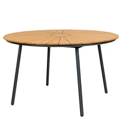 Wohnen Skandi Garten-Essgruppe aus Teak - Farmer (fünfteilig)