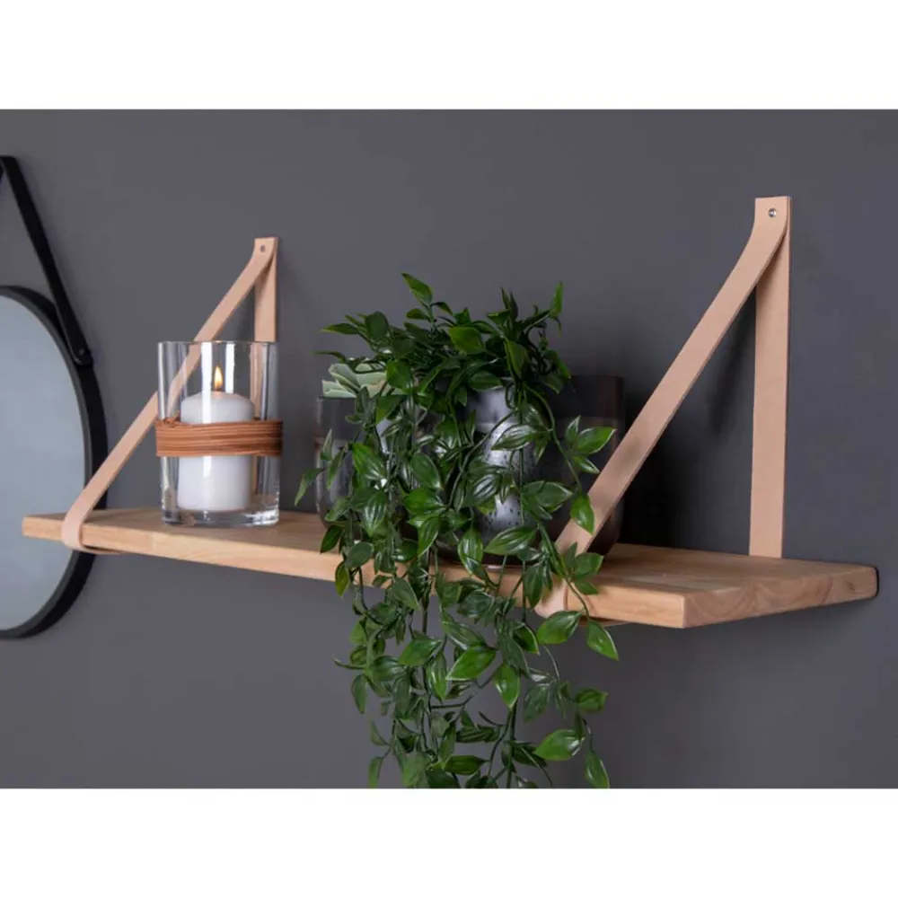 Wohnen Skandi Hängeboard aus Gummibaum Holz - Katrona