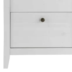 Wohnen Skandi Hochkommode in Weiß lackiert - Astinion