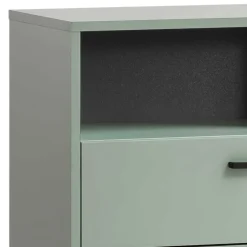 Wohnen Skandi Hochkommode mit vier Schubladen & Fach - Velmarun