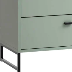 Wohnen Skandi Hochkommode mit vier Schubladen & Fach - Velmarun