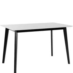 Wohnen Küchentische|Esszimmertische*Skandi Küchentisch in Weiß & Schwarz - Composia