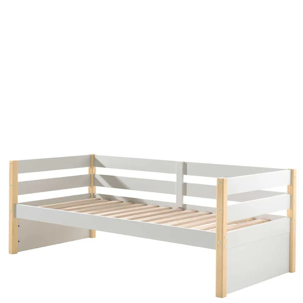 Wohnen Skandinavische Möbel|Weiße Möbel*Skandi Kojenbett in Weiß & Kiefer - Ayfina