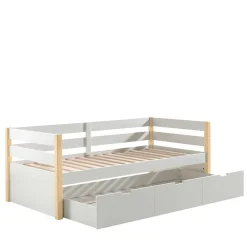 Wohnen Skandinavische Möbel|Weiße Möbel*Skandi Kojenbett in Weiß & Kiefer - Ayfina