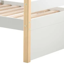 Wohnen Skandinavische Möbel|Weiße Möbel*Skandi Kojenbett in Weiß & Kiefer - Ayfina