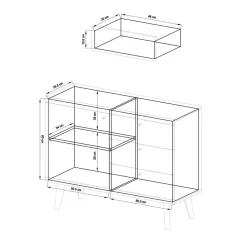 Wohnen Skandi Kombikommode zweifarbig - Cablos