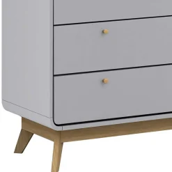 Wohnen Skandi Kommode in Grau & Eiche - Wavan