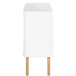 Wohnen Skandi Kommode in Weiß mit Eiche - Gazona