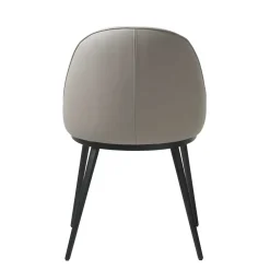 Wohnen Schwarze Möbel|Graue Möbel*Skandi Kunstlederstuhl in Taupe & Schwarz - Johns