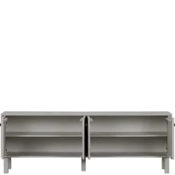 Wohnen Skandi Lowboard 4-türig in Grau - Huvina