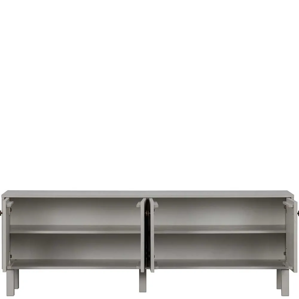 Wohnen Skandi Lowboard 4-türig in Grau - Huvina