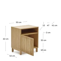 Wohnen Nachttische*Skandi Nachtschrank in Eiche - Azuro