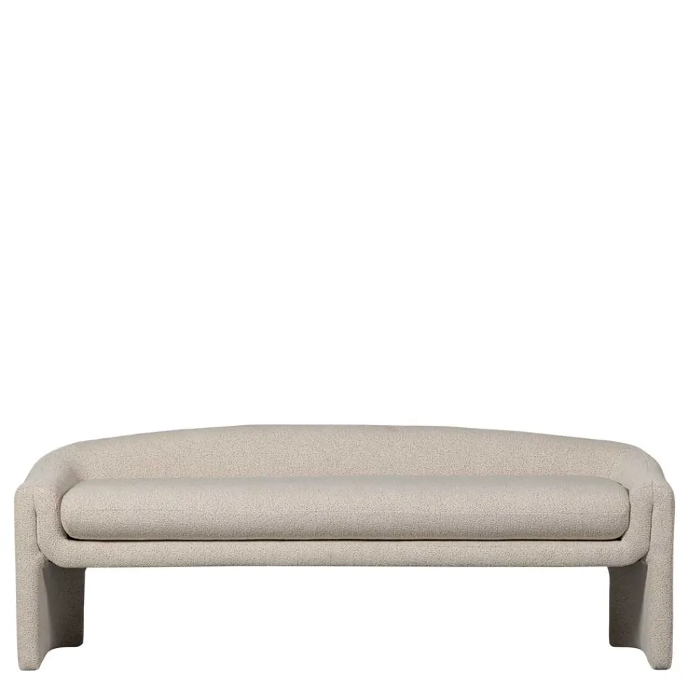 Wohnen Skandi Polsterbank in Beige Strukturstoff - Greta