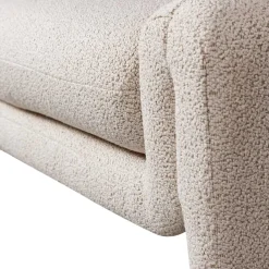 Wohnen Skandi Polsterbank in Beige Strukturstoff - Greta