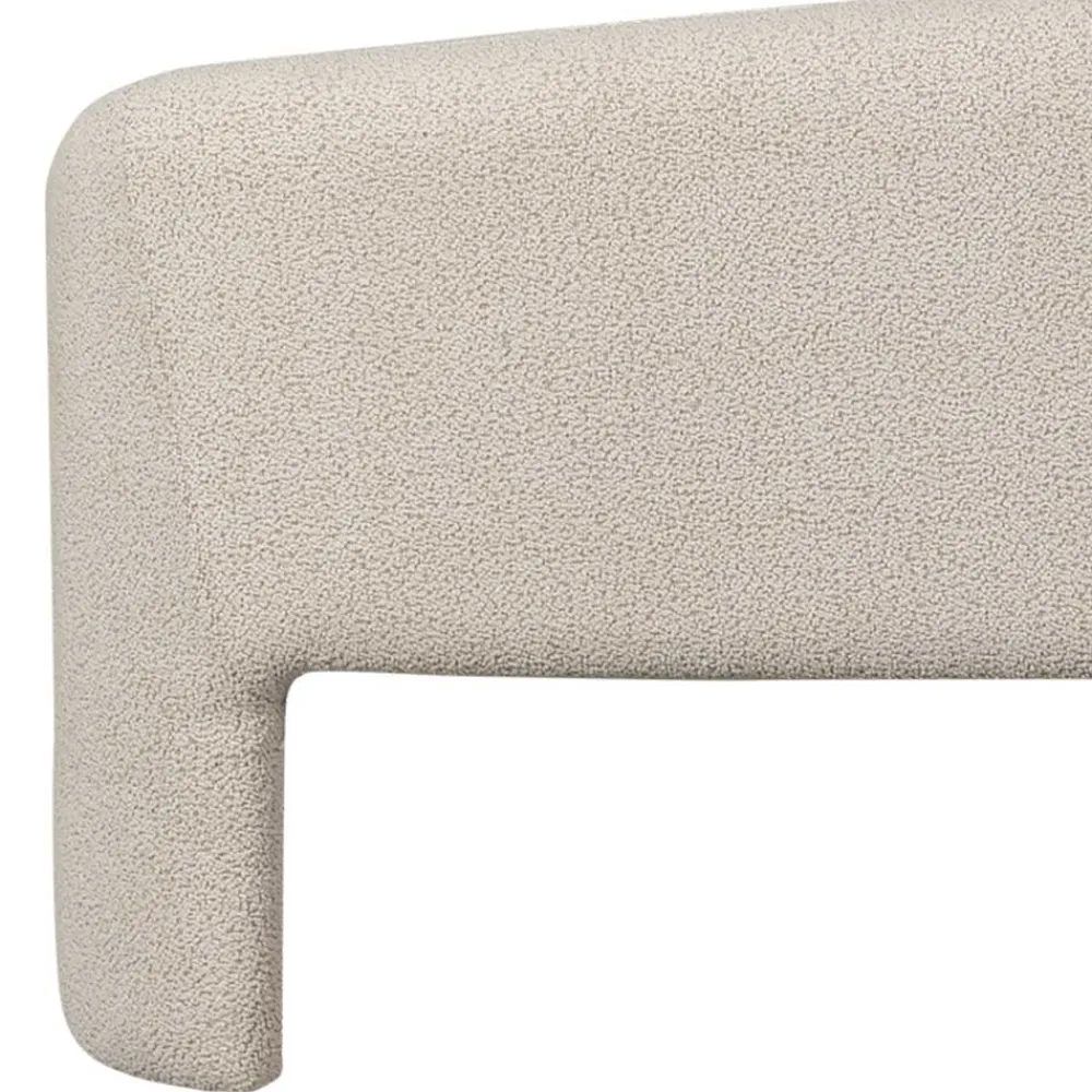 Wohnen Skandi Polsterbank in Beige Strukturstoff - Greta