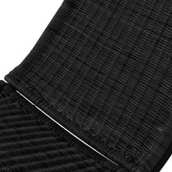 Wohnen Rattanmöbel*Skandi Schaukelstuhl aus Kunstrattan in Schwarz - Vurgos