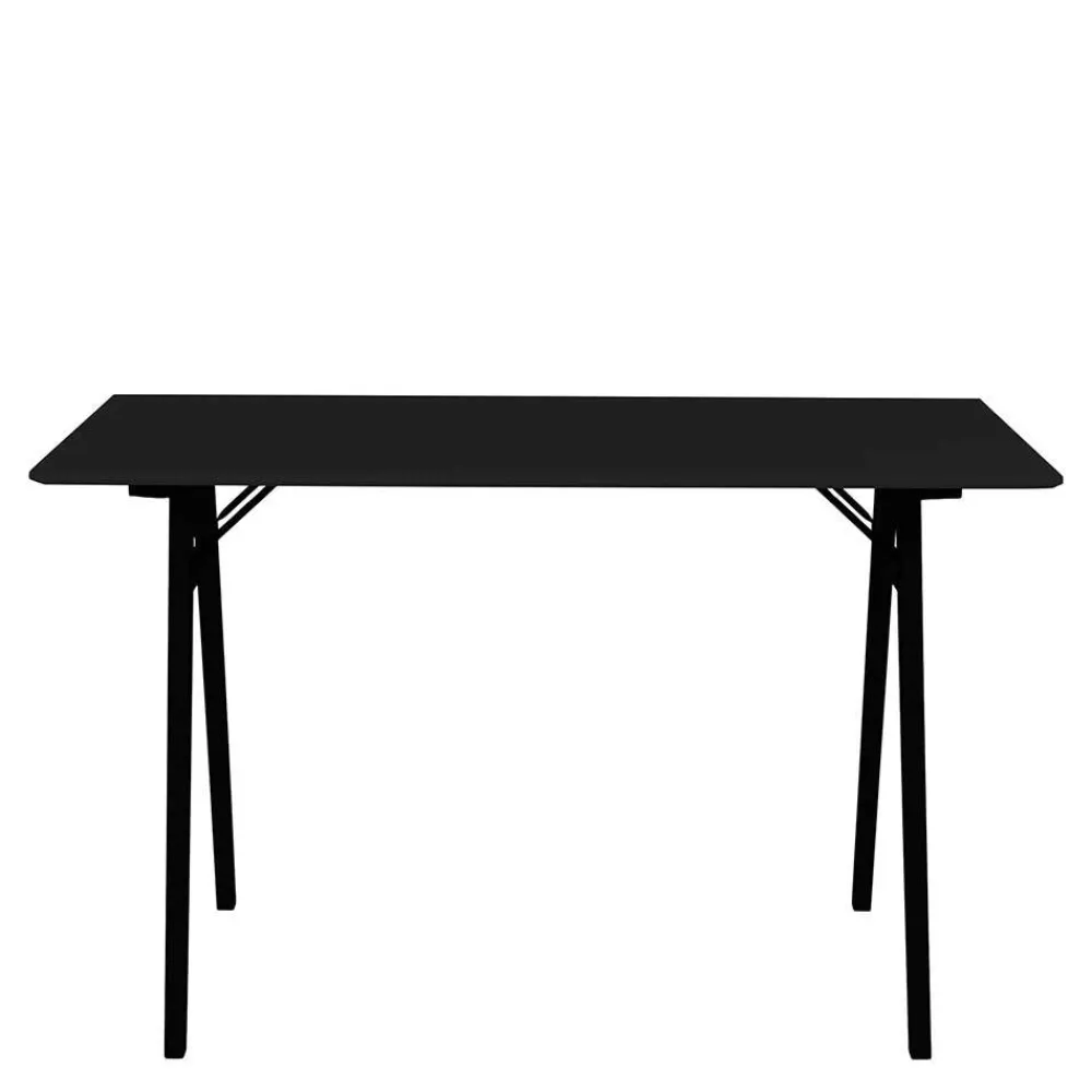 Wohnen Schwarze Möbel|Skandinavische Möbel*Skandi Schreibtisch in Schwarz - Vallino