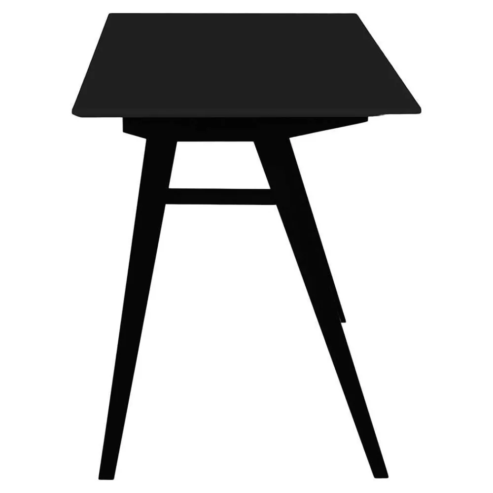 Wohnen Schwarze Möbel|Skandinavische Möbel*Skandi Schreibtisch in Schwarz - Vallino