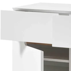 Wohnen Skandi Schuhschrank in Weiß & Eiche - Blacingo