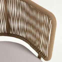 Wohnen Schwarze Möbel|Weiße Möbel*Skandi Sessel aus Geflecht Kordel in Beige - Suvacol (2er Set)