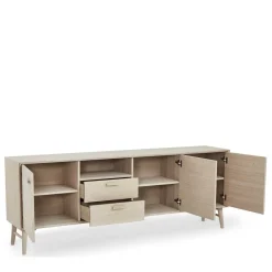Wohnen Tv & Hifi-Möbel|Tv & Hifi-Möbel*Skandi Sideboard in Eiche Weiß - Lametla