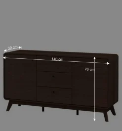 Wohnen Sideboards*Skandi Sideboard in Walnuss Optik - Pastilla