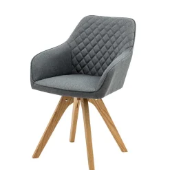 Wohnen Skandinavische Möbel*Skandi Tischgruppe mit Armlehnstühlen - Lusa (fünfteilig)