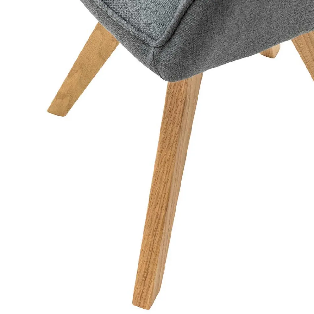 Wohnen Skandinavische Möbel*Skandi Tischgruppe mit Armlehnstühlen - Lusa (fünfteilig)