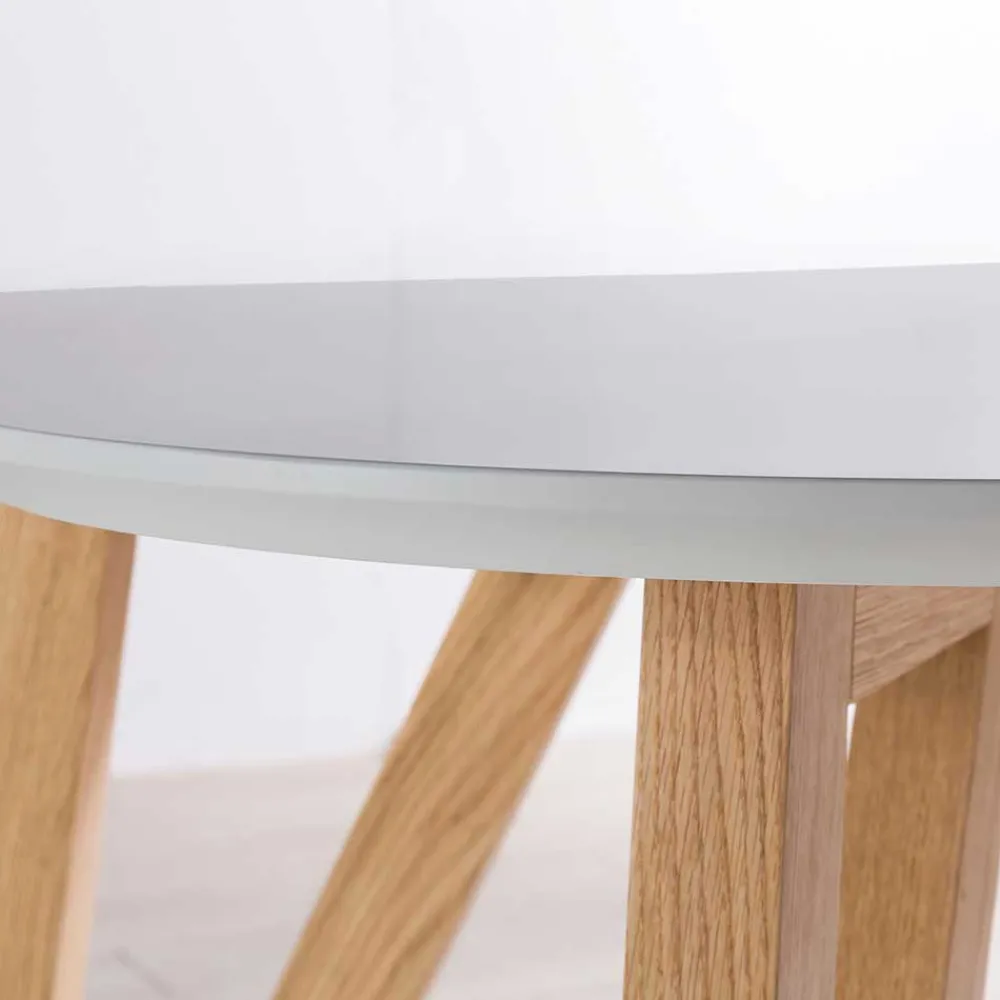 Wohnen Skandinavische Möbel*Skandi Tischgruppe mit Armlehnstühlen - Lusa (fünfteilig)