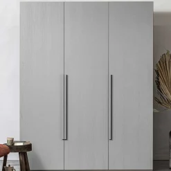 Wohnen Kleiderschränke|Kleiderschränke*Skandi 3-türiger Schlafzimmerschrank in Grau - Rochella